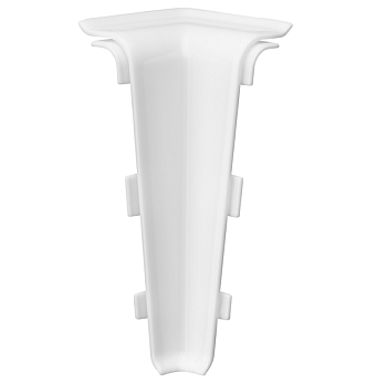 Угол внутренний для плинтуса ПВХ Arbiton Indo 70 01 Белый блеск 2 штуки